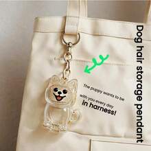 Colgante, llavero y accesorio para bolso con colección de pelo de perro adorable, cápsula coleccionable, decoración conmemorativa y creativa de mascota de dibujos animados