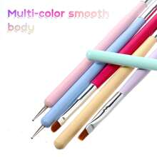 6Pcs Gel Nail Brush Set - Nail Art Brushes Salon & ,  Design Tools With High-Quality Materials