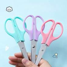 1pc Rounded Tip Scissors, Multi-Purpose Craft Scissors With Comfortable Grip, Suitable For Office, Home, School,For School Supplies,Back To School - Purple - View 2