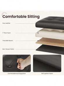 Free Shipping15 Inches Storage Ottoman Cube Set Of 2, Foldable Storage Boxes Footrest Step Stool, Padded Seat For Dorm Ving Room, Support 300lbs, Ne Fabric Grey Dgds