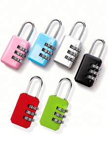 1pc Mini High-Grade Metal Combination Lock, 3-Digit Password, Suitable For Luggage, Suitcases, Gym Lockers, Drawers, Ideal Travel Accessory, Portable, Durable, Anti-Tamper, Compact Design, Convenient To Carry, Essential For Travel And Back To School Season - Multicolor - View 11