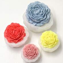 4 pezzi Mollette a forma di fiore di peonia, misure assortite
