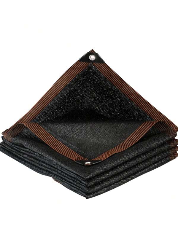 Thickened & Dense Sun Shade Net, Retractable Outdoor Balcony Sun Protection Shading Cloth, Heat Insulation Black Color