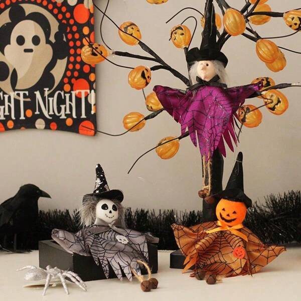 2025 New Halloween Decorations - Halloween Pumpkin, Ghost, Witch Doll Party Figurines, Holiday & Birthday Gifts, Hot Selling New Product