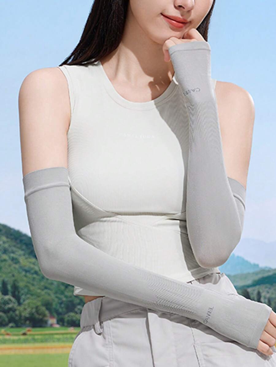 CAMEL CROWN Women's Sunscreen Sleeves Summer UV Ice Sleeve Cycling Sunscreen Gloves Thin Section Arm Guards