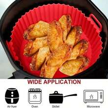 1pc Reusable Silicone Air Fryer Baking Tray, Air Fryer Accessory - Multicolor - View 6