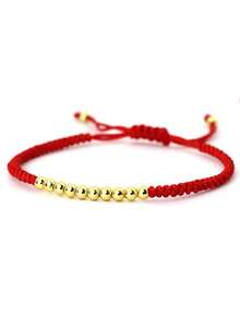 diffone Fashion Handmade Braided Rope Red Bracelet Charms Gold Beads Bracelet For Women Lover Armband Jewelry - Braided Bracelet - View 15