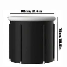 1pc Foldable Inflatable Bathtub, Portable Cold/Hot Water Bath Tub For Athletes And Home Use, Easy To Store Bathroom Bathroom Accessories Bathroom Tools - Multicolor - View 8