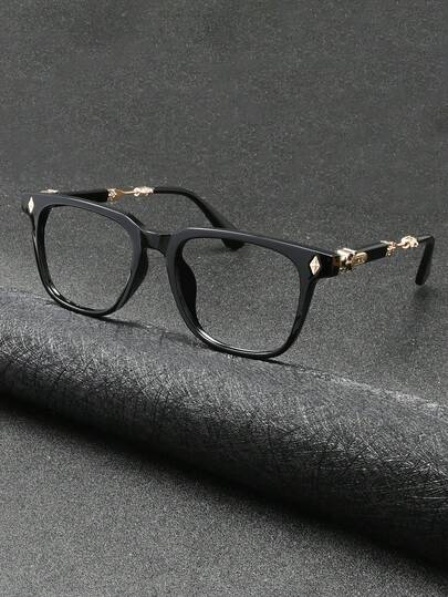 一副高品质醋酸纤维复古品牌设计眼镜，男女通用，奢华防辐射透明镜片，适合日常佩戴