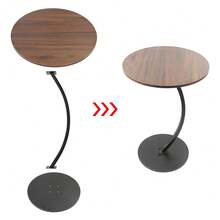 Coffee Table C-Shaped Side Table Sofa Table End Table Living Room Lightweight UK - White - View 5