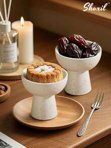 shoxil 1 件陶瓷多用途餐杯、甜点杯、甜点碗 - 非常适合盛放冰淇淋、甜点、小吃和水果 | 非常适合家庭厨房、办公桌、露营旅行、派对自助餐、咖啡厅展示和野餐 - 甜點杯 - 查看 3