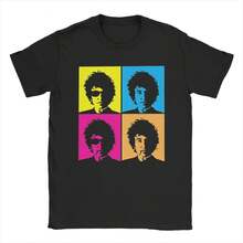 Bob Dylan T-Shirt Summer Face Design Music Harajuku T Shirts Men Cotton O Neck Oversized Top Tees Short-Sleeve Y2K  Tops - 黑色 - 查看 1