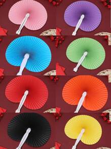 1/5/10/20/30/40/60 piezas Abanico de papel blanco con forma de corazón plegable, abanicos de papel de verano, abanicos plegables a granel de mano blanca con mango de plástico para decoración de boda, fiesta, cumpleaños, ceremonia de boda, mejor regalo