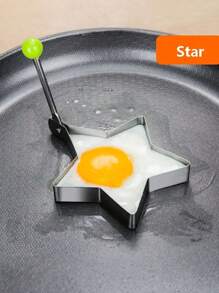 A Set Of 4 Egg Pancake Rings, 4 Egg Shaped, Circular, And Heart-Shaped Different Shapes Of Frying Molds, Maijie Stainless Steel Frying Pan, Cooking Tools, Kitchen Accessories, Small Tools, Rings