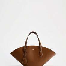 New Fashion Women's Handbag For Work Commuting, Stylish Simple Tote Shoulder Crossbody Bag With Large Capacity - màu nâu - Xem 3