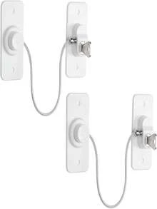 2pcs Window Locks, Self-Adhesive Window Restrictor Locks With Screws And Keys, Sturdy Locks To Prevent Home Window Locks From Falling Off