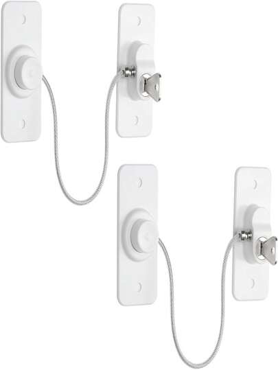2pcs Window Locks, Self-Adhesive Window Restrictor Locks With Screws And Keys, Sturdy Locks To Prevent Home Window Locks From Falling Off
