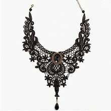 5 件套女式哥特式蕾丝项链，简约颈链套装 - 彩色 - 查看 5