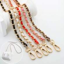 1Pc 120cm Long PU Leather Bag Strap For Crossbody Shoulder Bag Strap Replacement Accessories For Handbags 8mm Wide Bag Chain,Mobile Phone Neck Hanging Chain - Multicolor - View 1