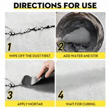 150g/300g水泥砂浆，混凝土填充粉，防水，防裂，耐热，适用于家庭装饰，瓷砖粘合剂，管道和屋顶维修以及地板维护 - 彩色 - 查看 10