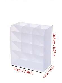 1 件斜插笔筒多隔层办公桌收纳盒，大容量化妆品收纳盒