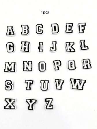 1pc Back To School Letter Shoe Charms DIY Decor Accessories, Suitable For Students, Gift For Friends, Hollow Out Clogs Shoe Flower Decoration, Casual Versatile