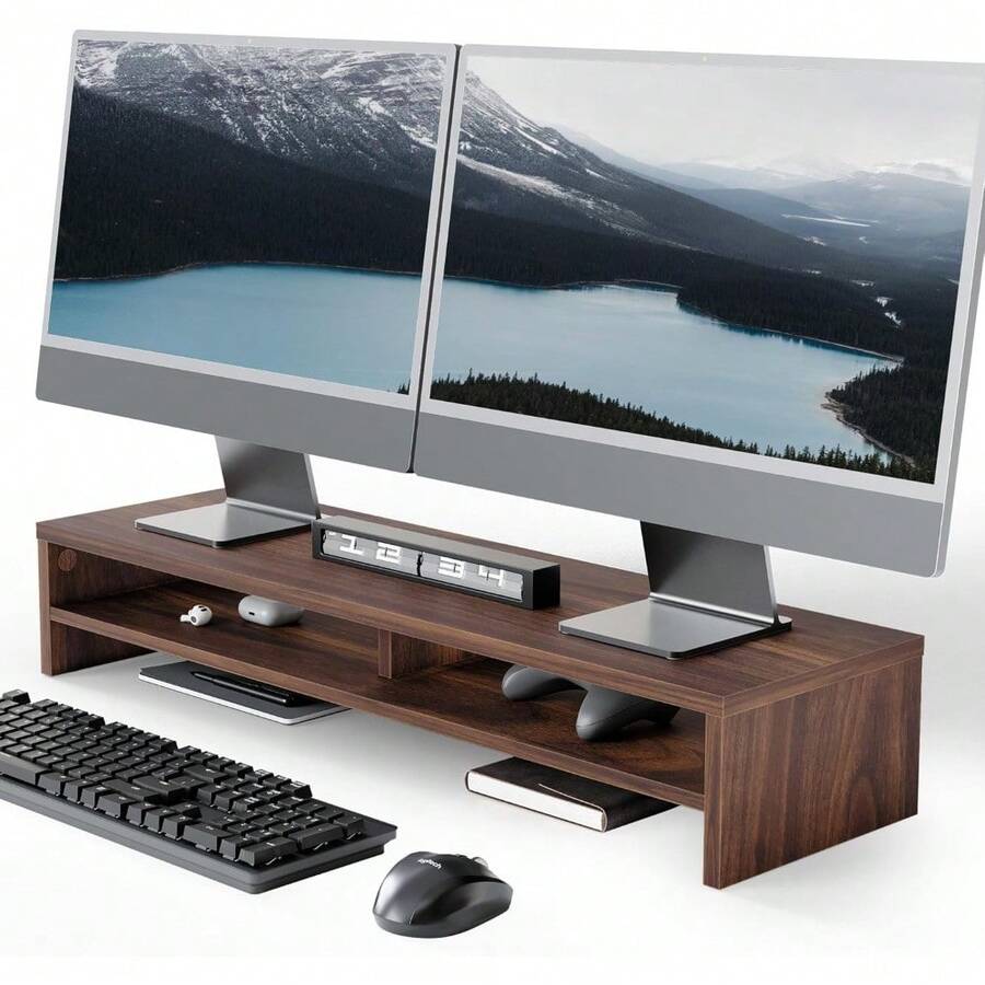 Monitor Stands - Oak - Lihat 1