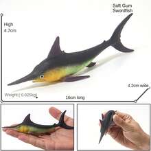 Juguetes realistas de criaturas marinas de silicona suave, modelo de juego de simulación, regalos para niños, decoración y aprendizaje, incluye medusa, caballito de mar, piraña, pulpo, pez volador, estrella de mar, calamar, atún, pez sierra, mero, tiburón cebra, compañero para el crecimiento del niño