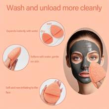 8/4/1 Deep Cleansing And Exfoliating Facial Sponge, Random Color And Shape, Reusable, Removes Blackheads And Deep-Seated Dirt That Can Cause Acne, Suitable For Beauty And Skincare