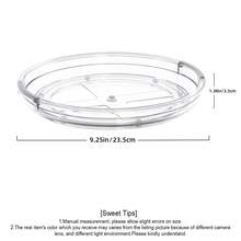 1/2Pcs Lazy Susan Organizer Turntable For Cabinet, 23.5cm/9.25inch, Rotating Condiment Organizer For Kitchen Pantry Organizers And Storage, Table Top, Fridge, Countertop, Spice Organization - Transparent - View 2