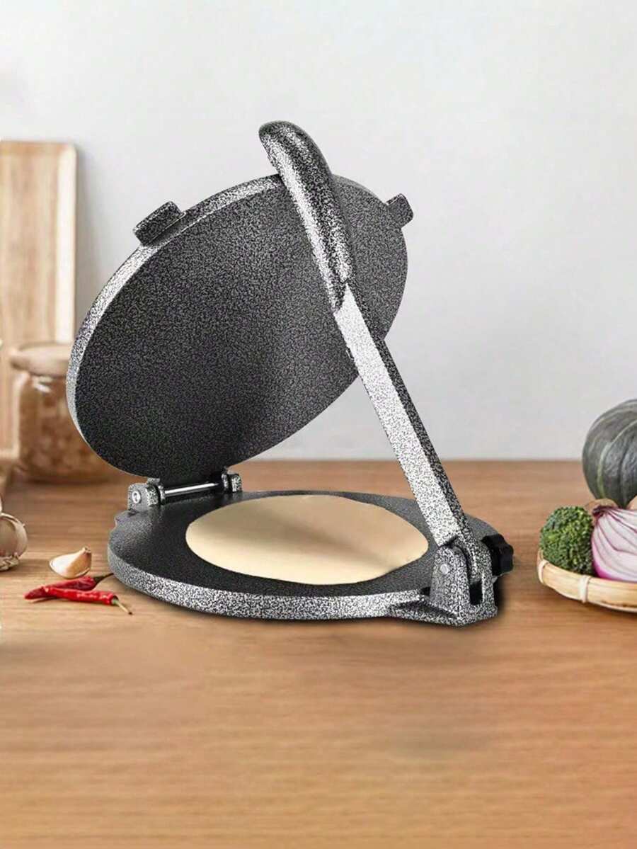 Manual Tortilla Press, Cornbread Dough Flattener, Mexican Flatbread, Burrito, Dumpling Wrapper Maker, Multi-Function Manual Tortilla Press - Great For Tortillas, Pancakes And More - Durable Aluminum Material, Kitchen Tool For Home, Restaurant, Camping And More - 黑色 - 查看 1
