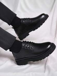 男士厚底正装鞋，时尚系带正式牛津鞋，适合商务和日常穿着正式/商务正式婚礼配饰