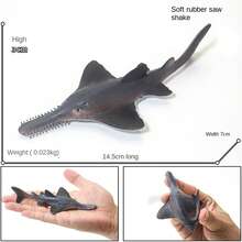 Juguetes realistas de criaturas marinas de silicona suave, modelo de juego de simulación, regalos para niños, decoración y aprendizaje, incluye medusa, caballito de mar, piraña, pulpo, pez volador, estrella de mar, calamar, atún, pez sierra, mero, tiburón cebra, compañero para el crecimiento del niño