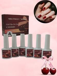 GEL OJO DE GATO CEREZA - Rojo - Ver 5