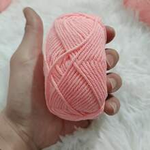 6 Rollen weiche Milchbaumwoll Garn Skeins je 25 Gramm Milchgarn zum Häkeln & Stricken, einfarbige Strickgarne zum Weben von Garn, gehäkeltes Garn Bastelmaterial für DIY Handwerke, Spinnen