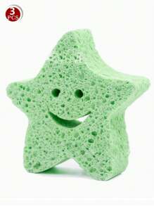 Kids Bath Sponge, Cartoon Soft Scrub Towel, Baby Bath Shower Sponge, Wood Pulp Material, Lather Easily