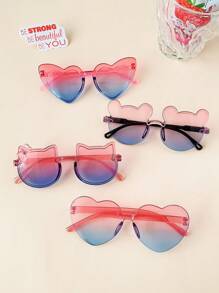 1/2/3/4Pcs 2025 Boys Girls Cute Newest Double Colors Cat Bowknot Shape Kids Children Baby Fashion Glasses Eyewear
