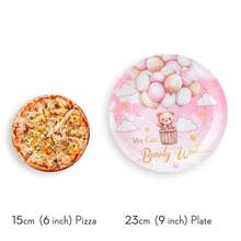 7-Inch & 9-Inch Disposable Party Paper Plates, Pink Hot Air Balloon & Cute Bear Cowboy Print Party Supplies, Dessert Paper Plates, Disposable Plates Suitable For Birthday, Celebration, Party Decorations - Multicolor - View 3