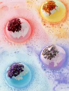 泡澡球套装 - 大量天然泡澡球，男女通用，独立包装，手工制作，有机沐浴用品，放松套装 - 生日、圣诞节、母亲节礼物 - 彩色 - 查看 3