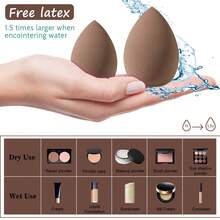 7-Piece Canister Set Skin-Friendly Non-Absorbent Makeup Sponge | Long-Lasting Makeup Tools | Multi-Scenarios - Multicolor - View 4