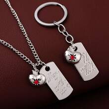 1pc Game Love And Deep Space Caleb Necklace Keychain Creative Summer Apple Square Clavicle Bag Ornament Pendant For Men And Women - Multicolor - View 6