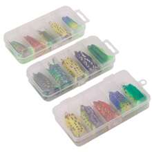 5 件青蛙诱饵，用于鲈鱼垂钓的浅水青蛙，4 厘米 5 厘米 6 厘米软塑料鱼饵，适用于鲈鱼、蛇头鱼、淡水小嘴鲈鱼 - 彩色 - 查看 6