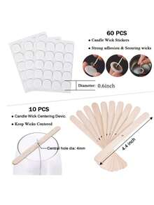 BUCICE 200g Cera de arena natural, adecuada para hacer velas, cera de arena de colores para decoración de velas DIY, tinte para velas de pintura de arena, material de cera de nieve, incluye 100 mechas - Múltiples aromas - Ver 6