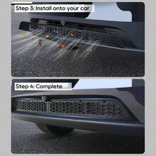 LCARS独家设计汽车前保险杠防蚊网，适用于特斯拉Juniper Y 2025款车型，前保险杠进气口防虫网，防尘通风格栅罩，可拆卸可清洗防护网