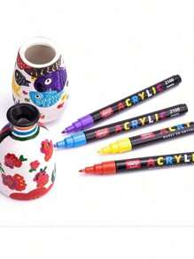 120/168 支，GUANGNA，2100 系列马克笔，DIY 手工绘画笔，适用于在陶瓷、金属、DIY 鞋子和服装、DIY 玻璃上绘画，专业艺术用途，用于学校用品，返校 - 彩色 - 查看 5