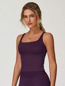 MASKERT Women's Vest, Sports Vest, Camisole Vest, High Elasticity Sports Vest, Home Commuting Vest, Skin Friendly And Comfortable - 紫色 - 查看 3