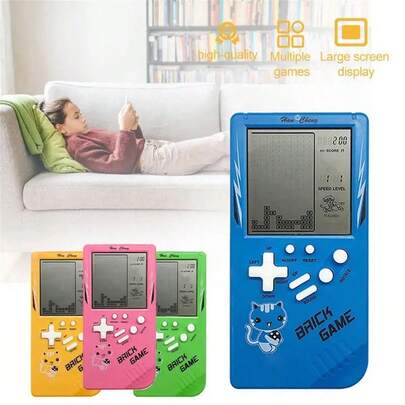 1 ชิ้น เครื่องเกมคอนโซลหน้าจอใหญ่ 3.5 นิ้ว, ของเล่นอิเล็กทรอนิกส์วินเทจเก่าคลาสสิก 8090 เกม, เกมปริศนาผ่านด่าน, มีเกมคลาสสิกหลากหลายในตัว, ใช้แบตเตอรี่ 2 ก้อน AA (ไม่รวมอยู่ในชุด), ของเล่นมือถือ, เกม 3DS, เกมวินเทจ, ของเล่น, ของเล่นอิเล็กทรอนิกส์, เครื่องเกม, ของเล่น 80s, ของเล่นเกม, เกมวินเทจ