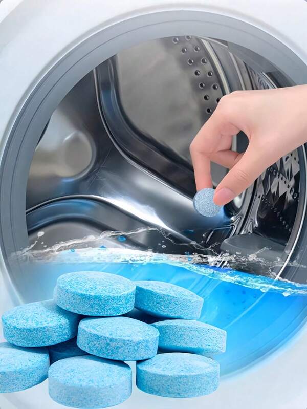 1/10/20/50/100pcs Washing Machine Cleaner Tablets - Deep Clean Drum And Tub, Suitable For Front Load, Top Load And HE Washer - Helps Remove Residue, Pet Hair And Hard Water That Cause Odor - For Septic Tanks