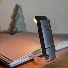 VOLACI 1 pieza Luz de lectura recargable USB mini - Portátil, luz cálida y fresca, cuidado de los ojos, 3 niveles de brillo Adjustable, libro con clip, diseño ahorra espacio, adecuado para lectores nocturnos, recargable para lectura, trabajo, dormitorio, lámpara Dorm - Multicolor - Ver 3