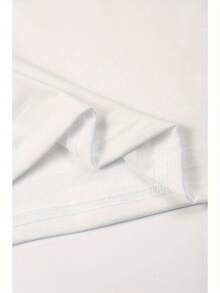 Breathable Summer Top For Daily Wear & Parties, Machine WashableRelaxed Fit Neutral Style T-Shirts - trắng - Xem 4